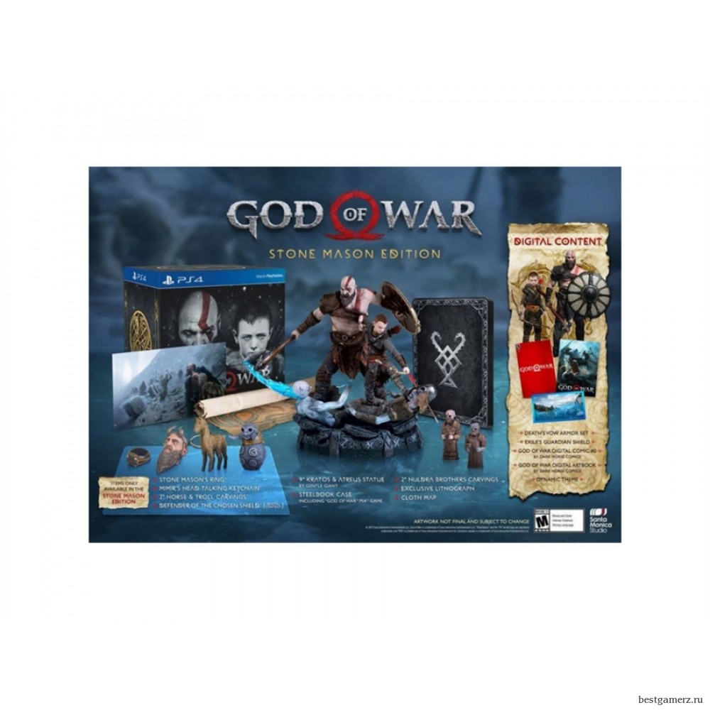 Коллекционное издание God of War - Stone Mason Edition для PS4