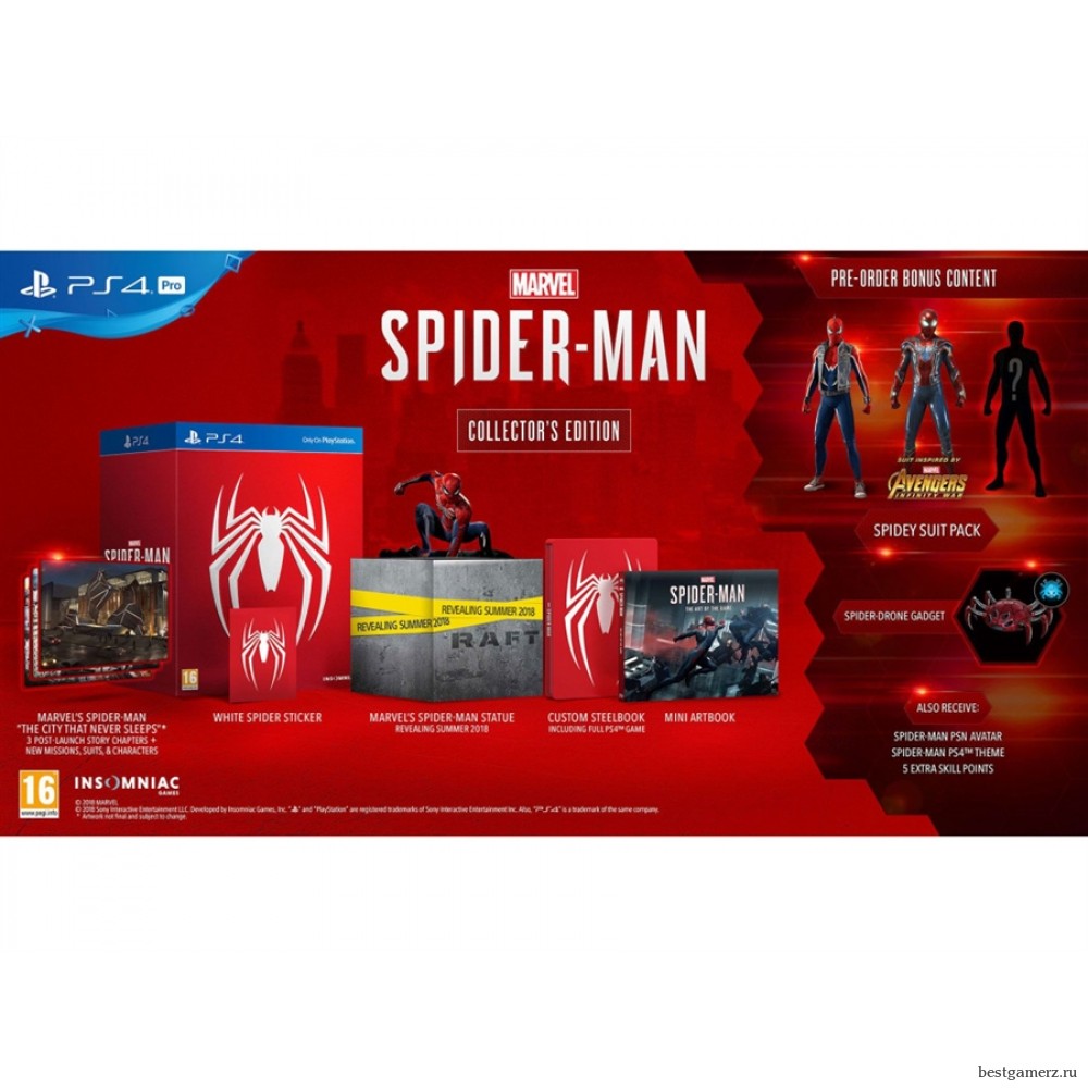 Коллекционное издание The Spider-Man - Collector's Edition PS4