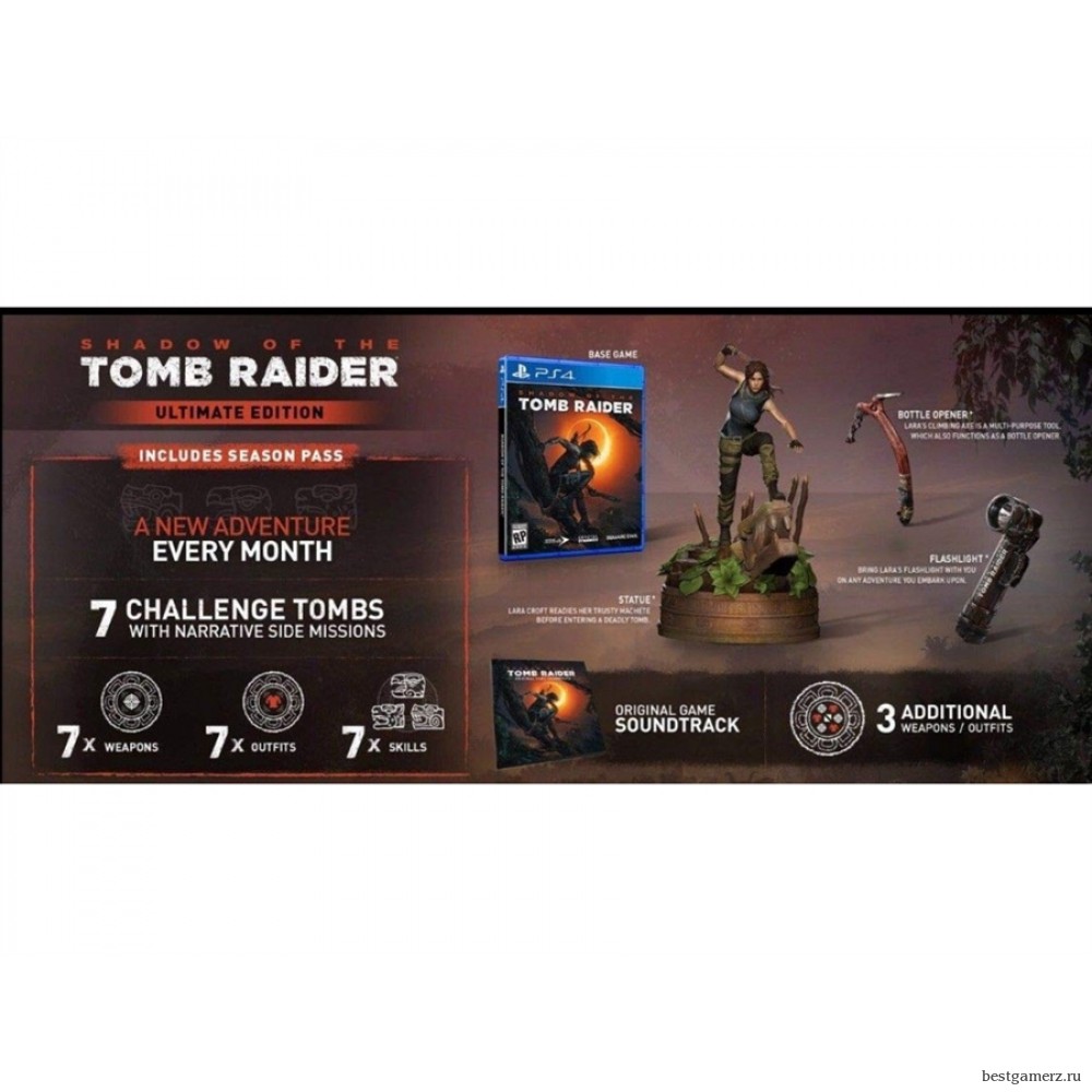 Коллекционное издание Shadow Of The Tomb Raider Ultimate Edition PS4